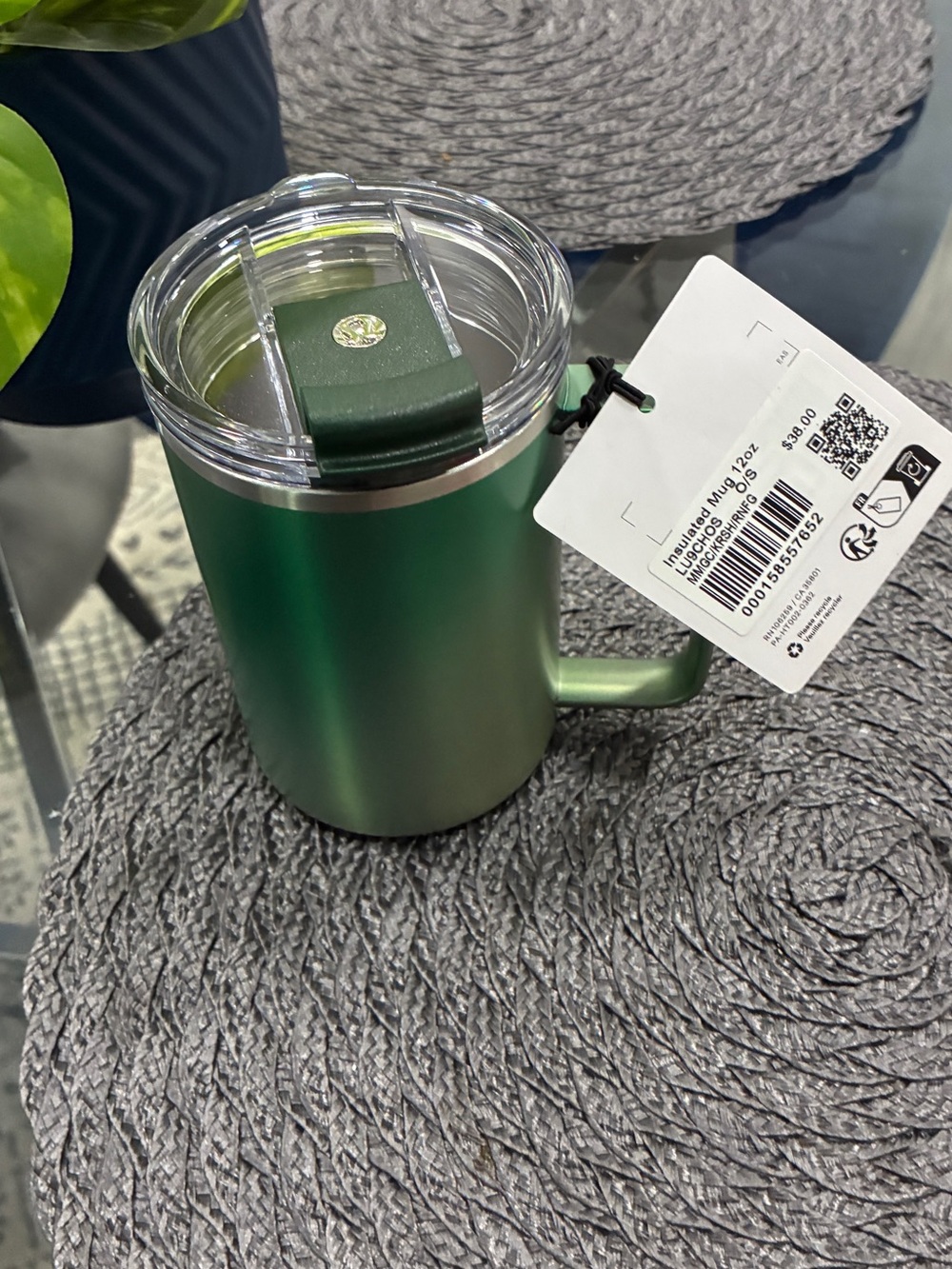 Lululemon Insulated Mug 12oz Green NWT